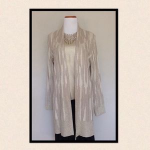 Chico's Gold Thread Sweater Jacket